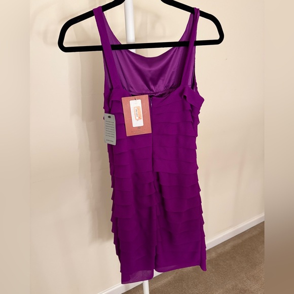 NWT js collection purple layer dress 4 petite - Picture 3 of 4